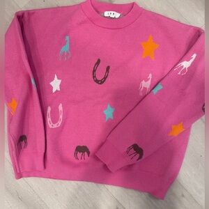 PINK Horseshoe sweater